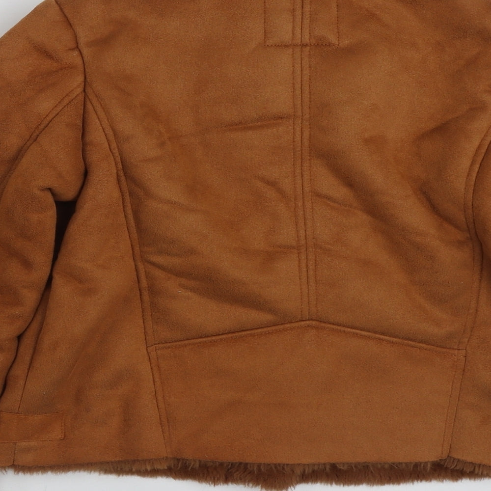 River Island Girls Brown   Jacket  Size 11-12 Years  Zip