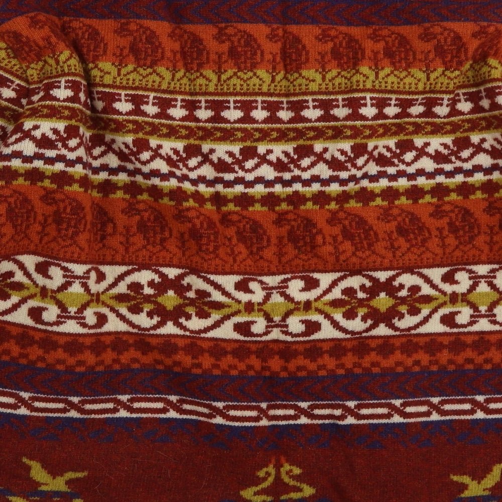 Burton Mens Multicoloured Crew Neck Geometric Wool Pullover Jumper Size L