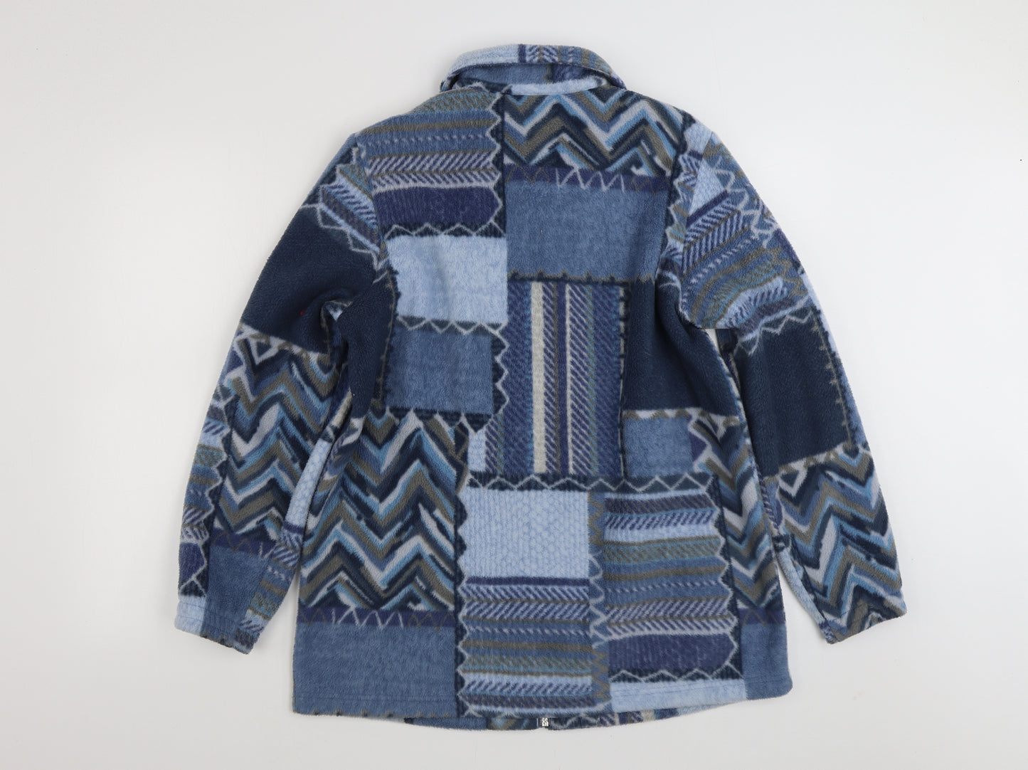 Classics Womens Blue Geometric  Jacket  Size 12  Zip