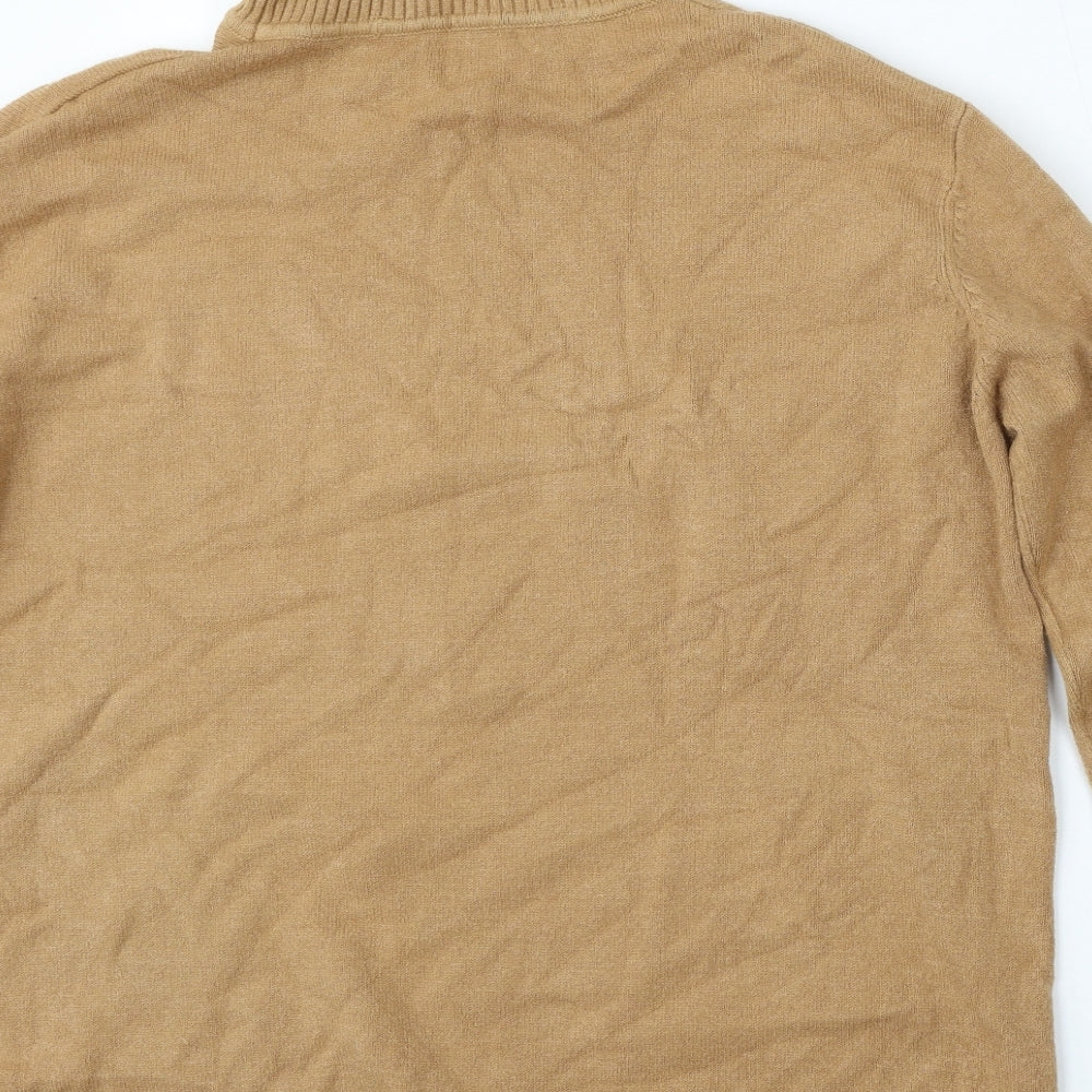 Preworn Womens Brown Roll Neck  Viscose Pullover Jumper Size XL
