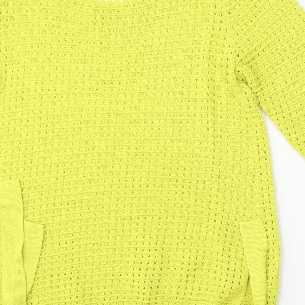 George Womens Yellow Round Neck  Viscose Pullover Jumper Size 16