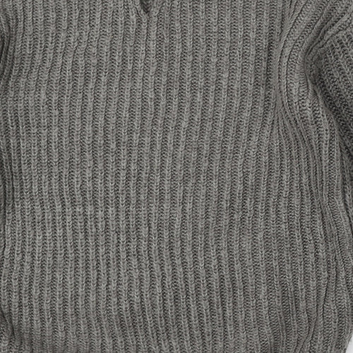 Matalan Womens Grey Round Neck  Acrylic Pullover Jumper Size S