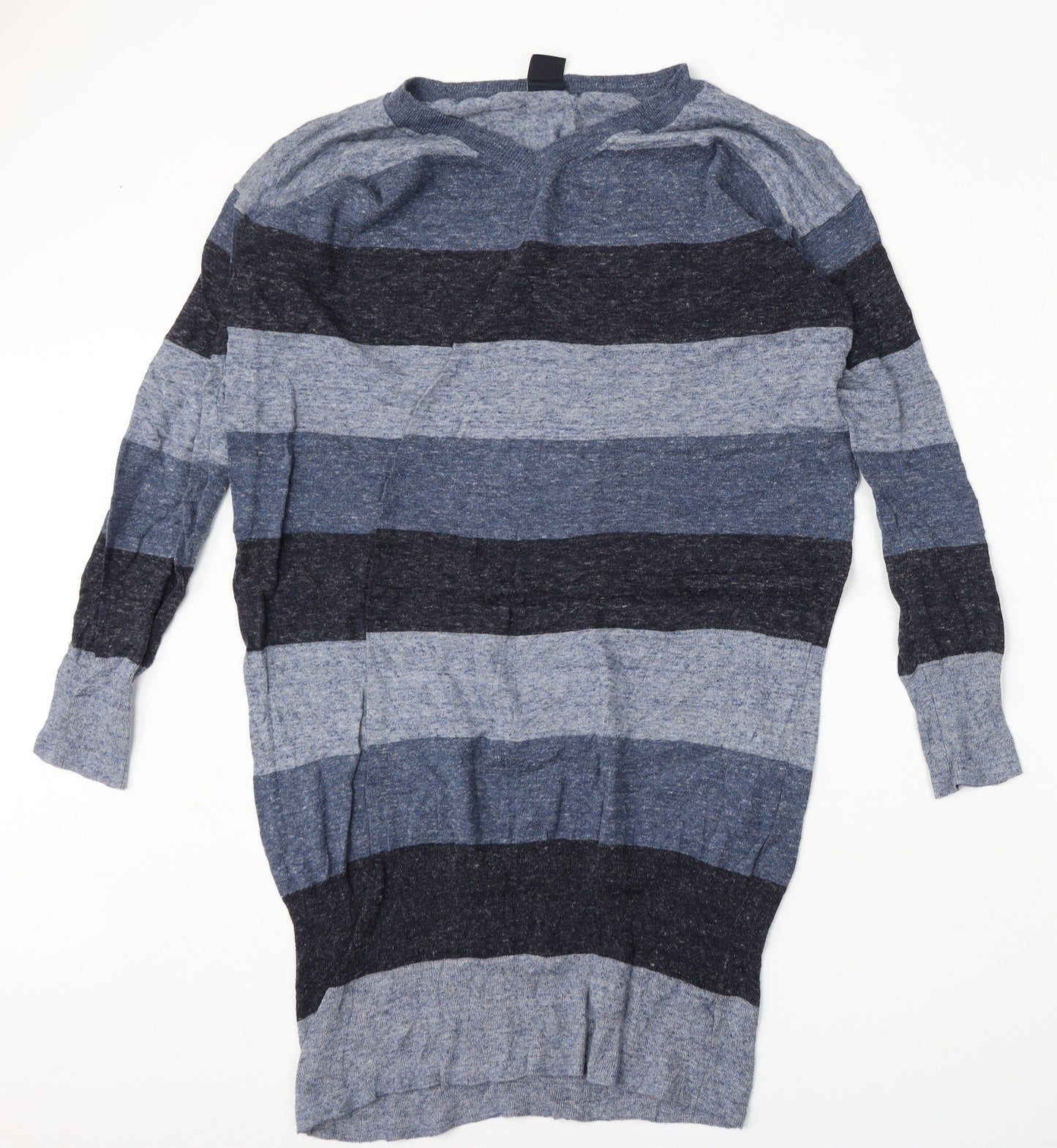 Gap Womens Multicoloured Round Neck Striped Cotton Pullover Jumper Size M