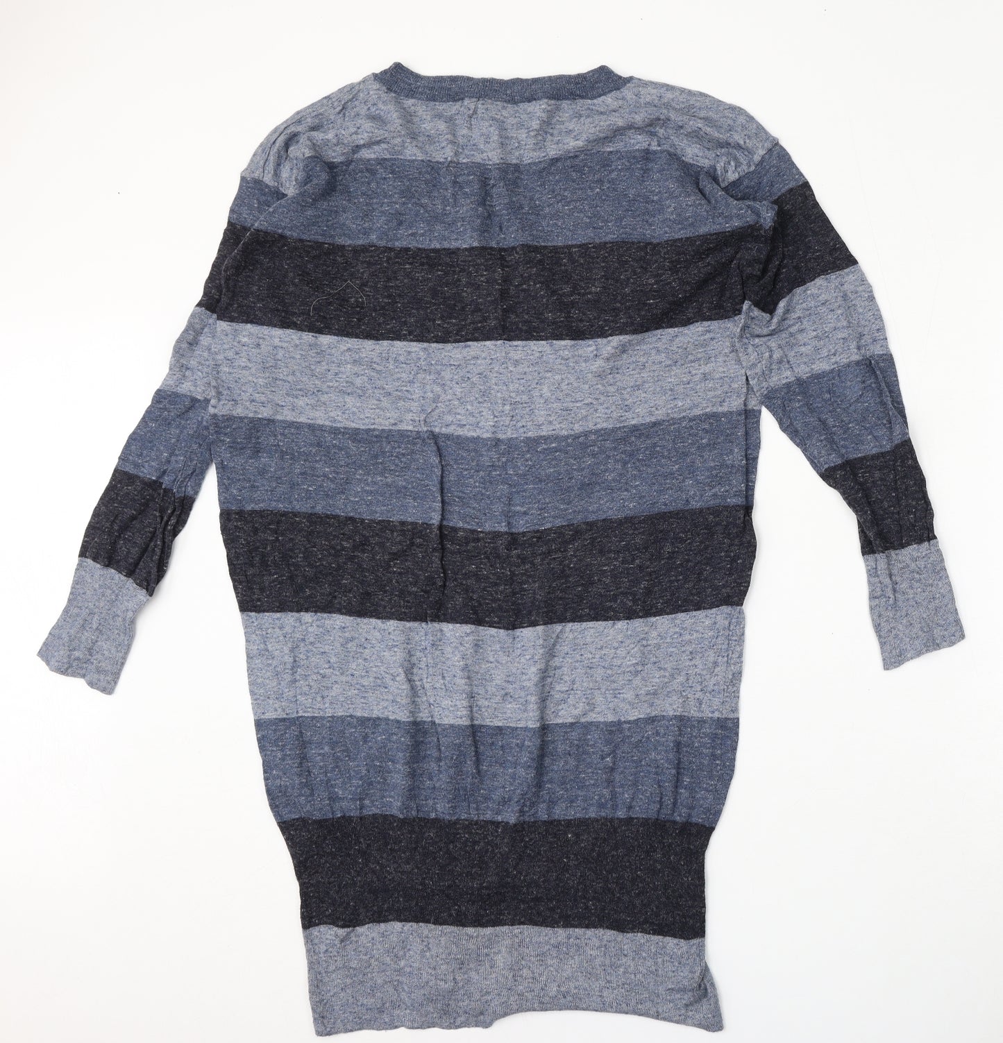 Gap Womens Multicoloured Round Neck Striped Cotton Pullover Jumper Size M