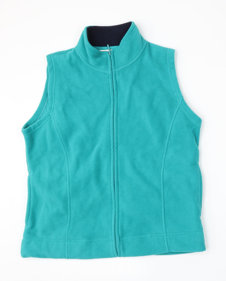 EWM Womens Green  Polyester Vest Sweatshirt Size 14  Zip