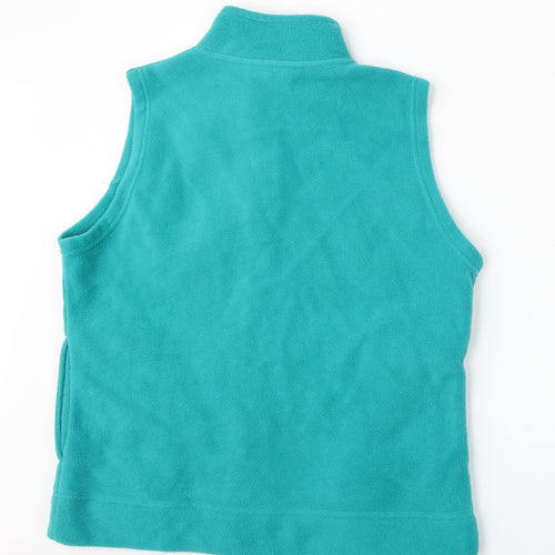 EWM Womens Green  Polyester Vest Sweatshirt Size 14  Zip
