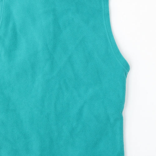 EWM Womens Green  Polyester Vest Sweatshirt Size 14  Zip