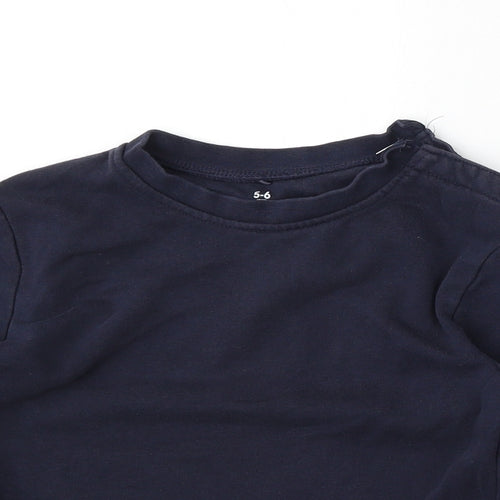 George Boys Blue  Cotton Pullover Sweatshirt Size 5-6 Years