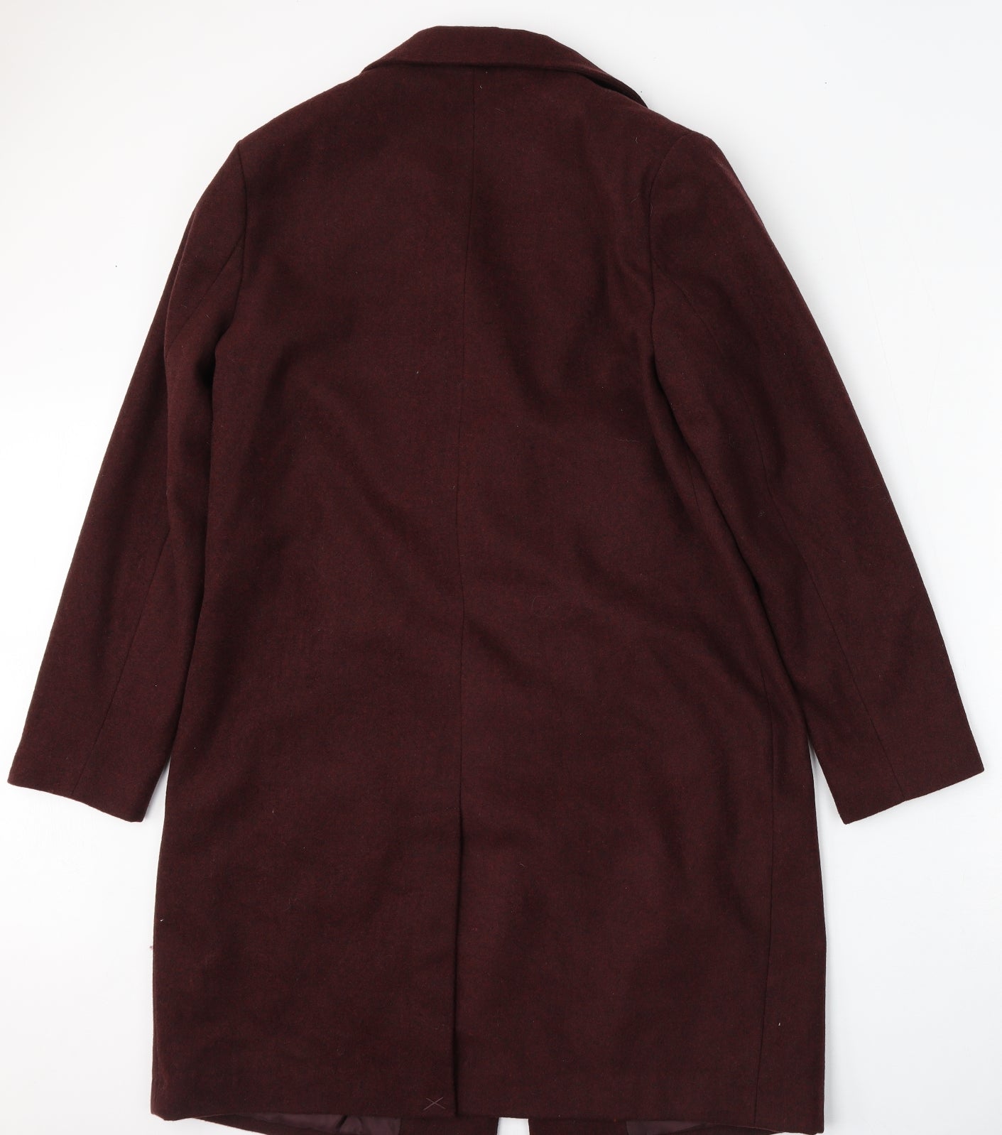 New Look Womens Red   Overcoat Jacket Size 14  Button