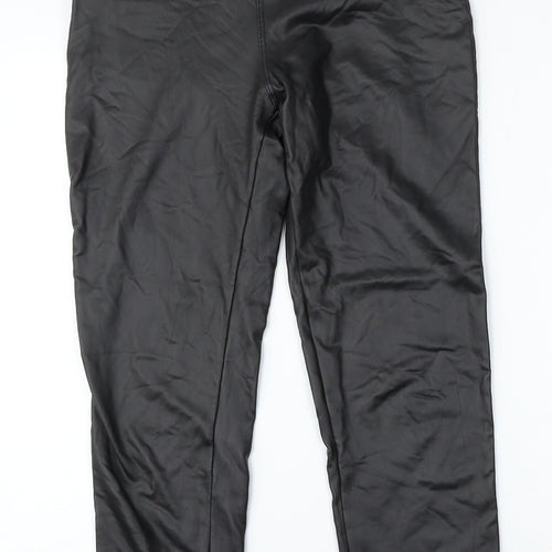 Boohoo Womens Black  Polyester Trousers  Size 28 L28 in Regular