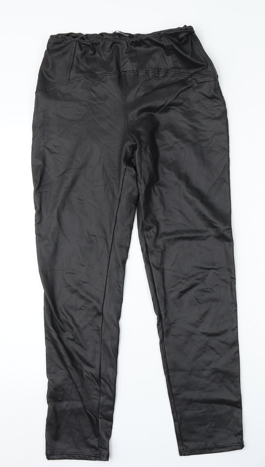 Boohoo Womens Black  Polyester Trousers  Size 28 L28 in Regular