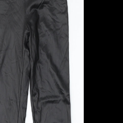 Boohoo Womens Black  Polyester Trousers  Size 28 L28 in Regular