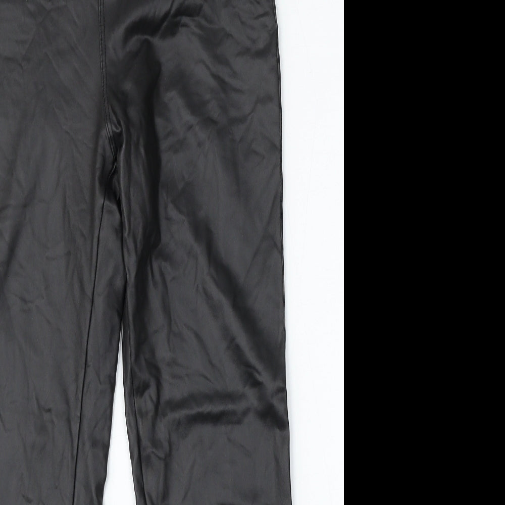 Boohoo Womens Black  Polyester Trousers  Size 28 L28 in Regular