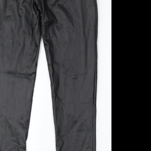 Boohoo Womens Black  Polyester Trousers  Size 28 L28 in Regular