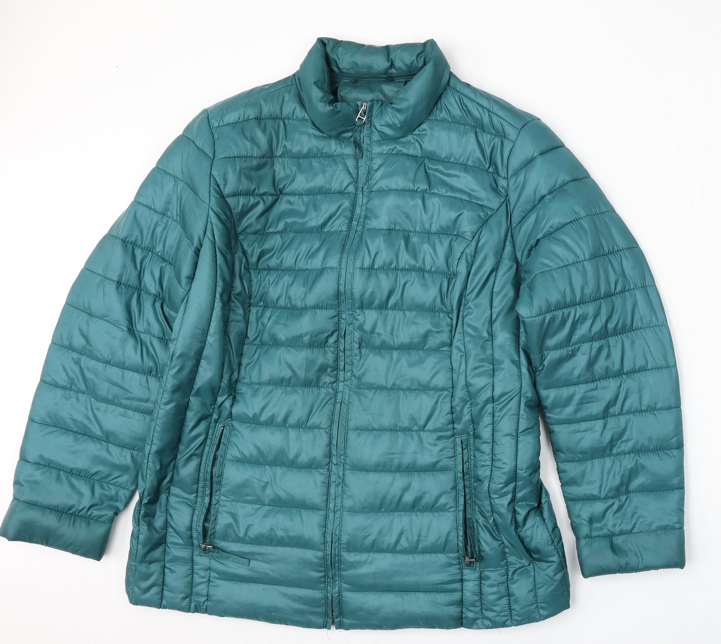Preworn Womens Green   Puffer Jacket Jacket Size L  Zip