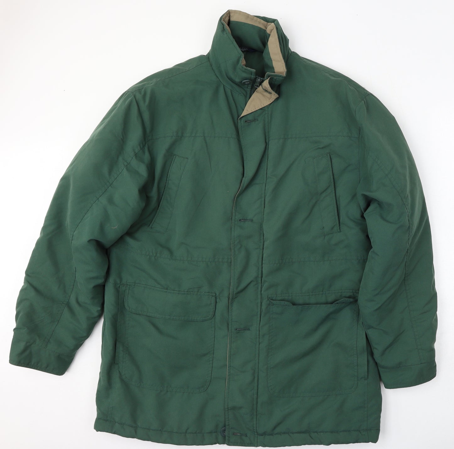 Premier Man Mens Green   Puffer Jacket Jacket Size XL  Zip