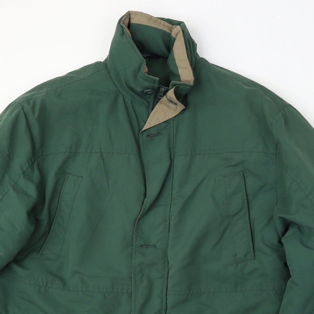 Premier Man Mens Green   Puffer Jacket Jacket Size XL  Zip