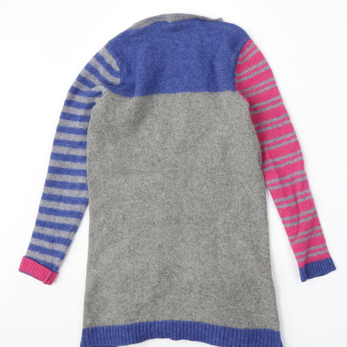 White Stuff Womens Multicoloured Round Neck Striped Wool Pullover Jumper Size 8