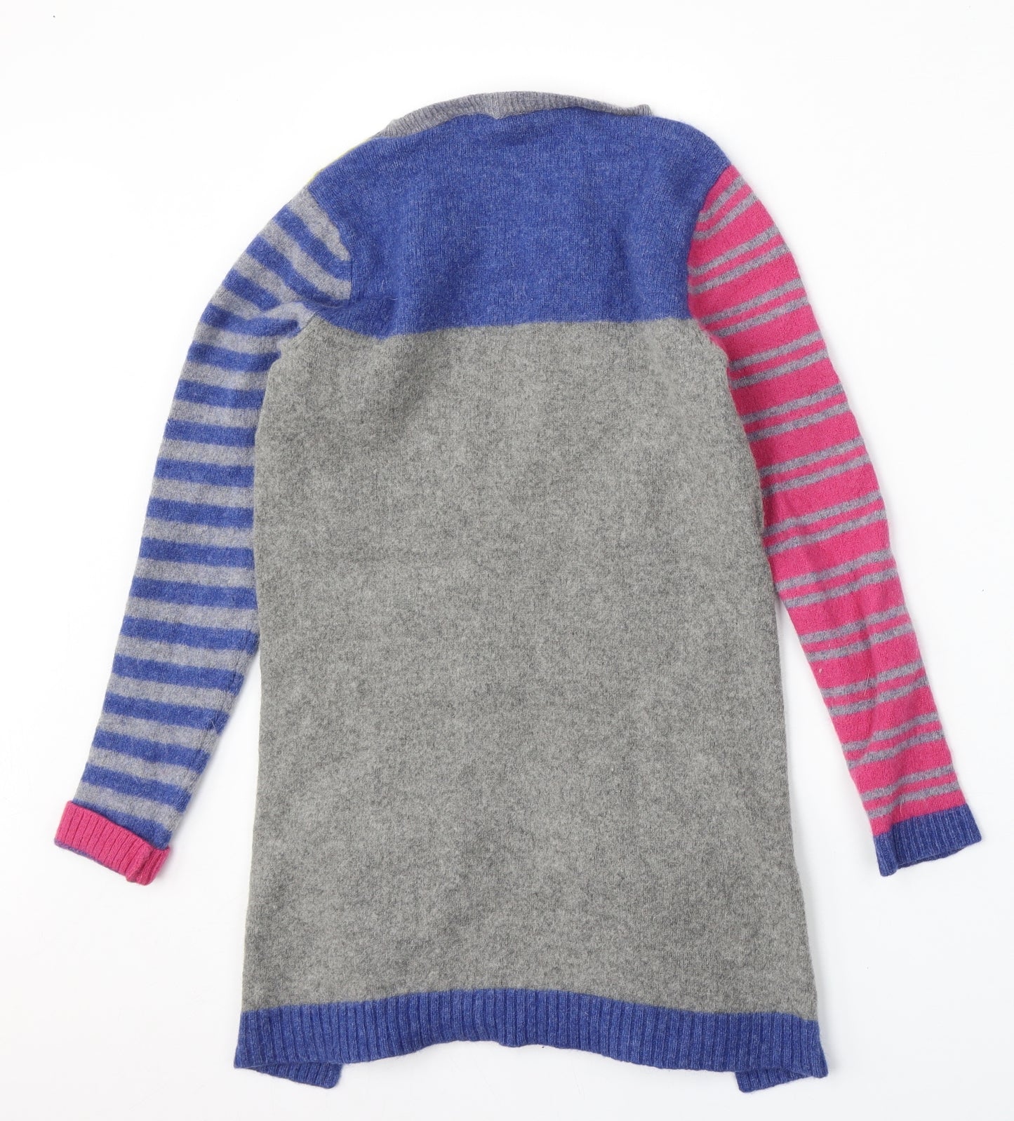 White Stuff Womens Multicoloured Round Neck Striped Wool Pullover Jumper Size 8