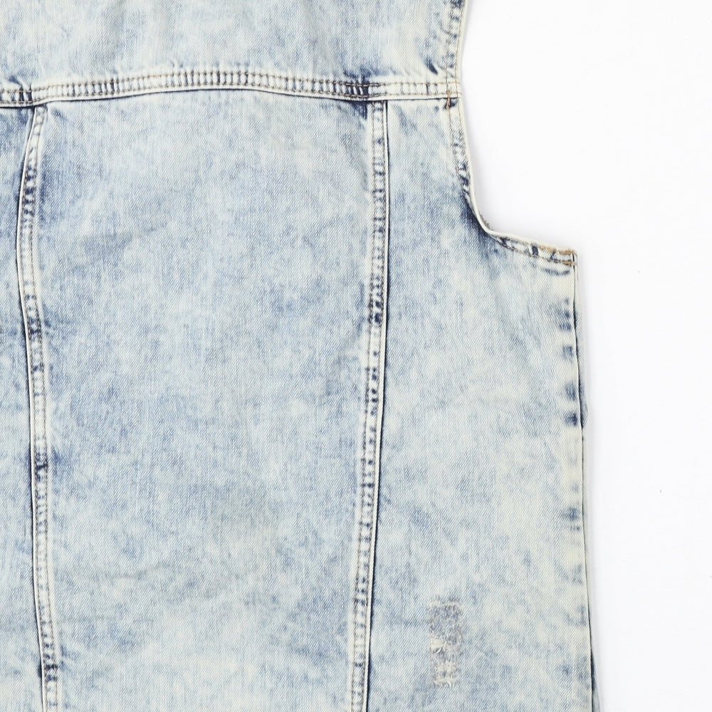 Warehouse Womens Blue   Gilet Jacket Size 14  Button - Denim vest