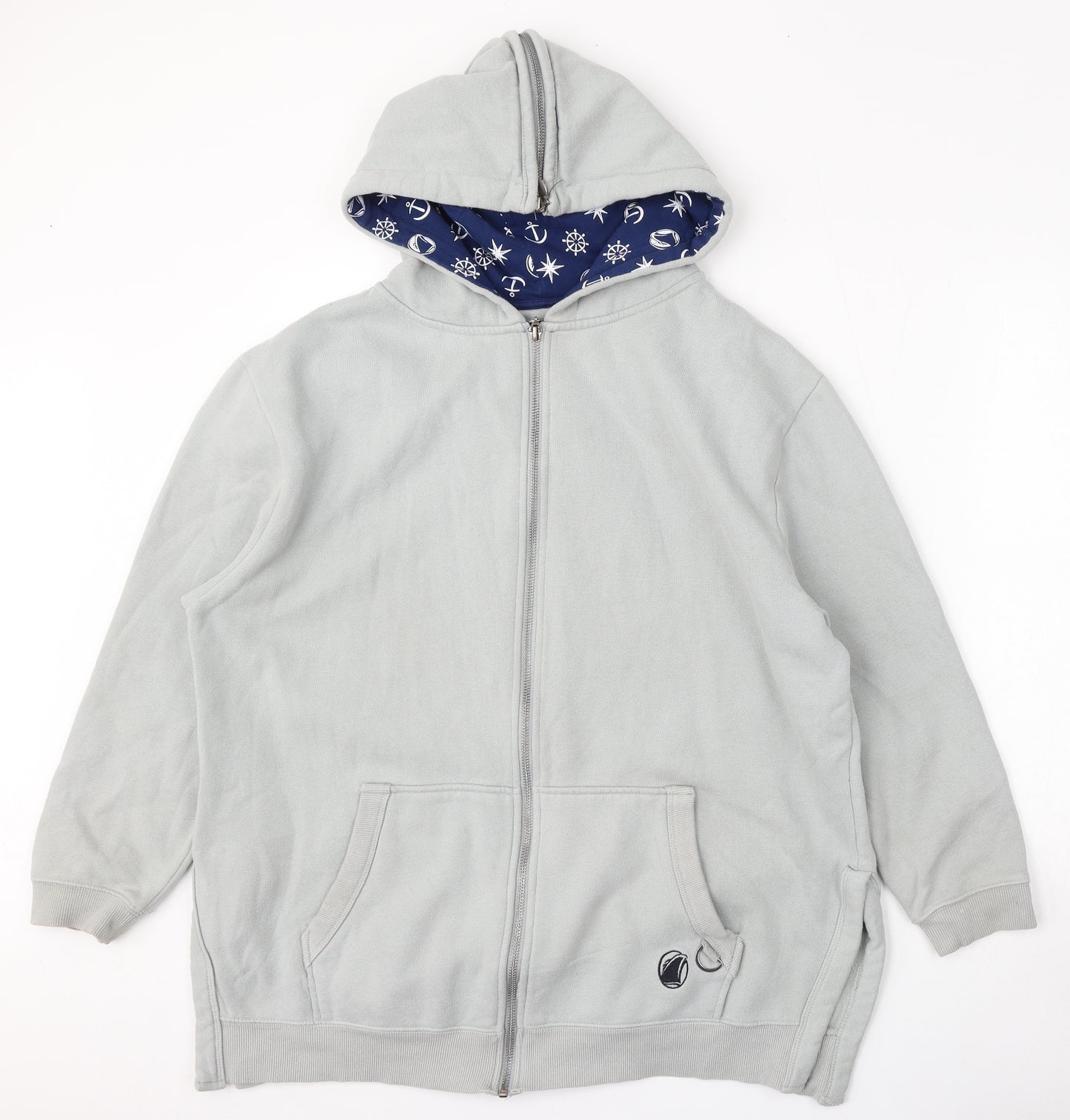 Holland America Line Womens Grey  Cotton Full Zip Hoodie Size M  Zip