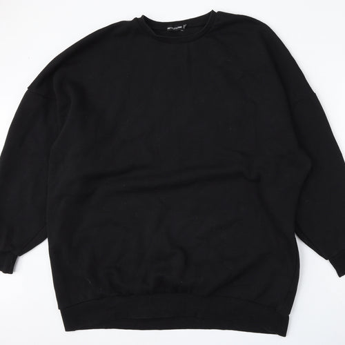 PRETTYLITTLETHING Womens Black  Polyester Pullover Sweatshirt Size 12   - New york