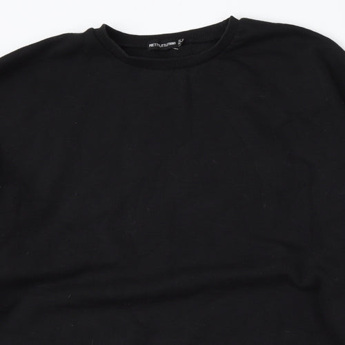 PRETTYLITTLETHING Womens Black  Polyester Pullover Sweatshirt Size 12   - New york