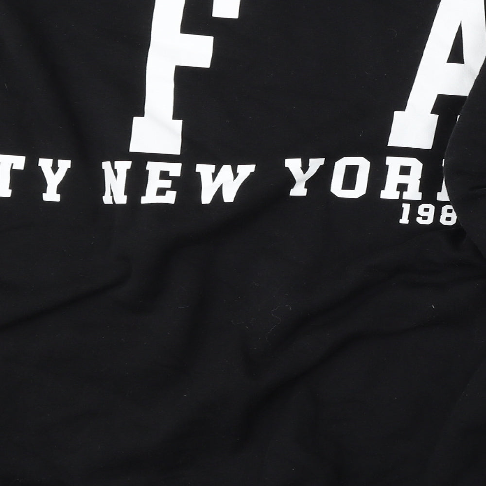 PRETTYLITTLETHING Womens Black  Polyester Pullover Sweatshirt Size 12   - New york