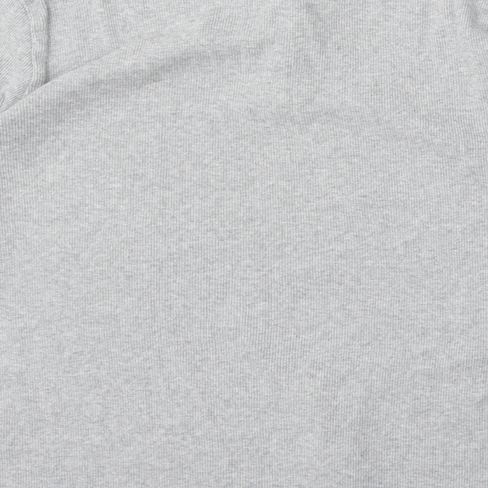 Marks and Spencer Womens Grey Round Neck  Cotton Pullover Jumper Size 18