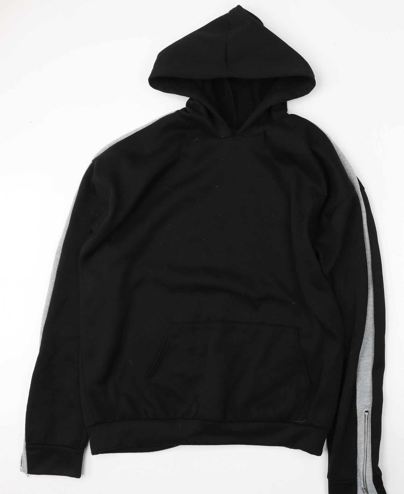 Boohoo Mens Black  Polyester Pullover Hoodie Size 2XL