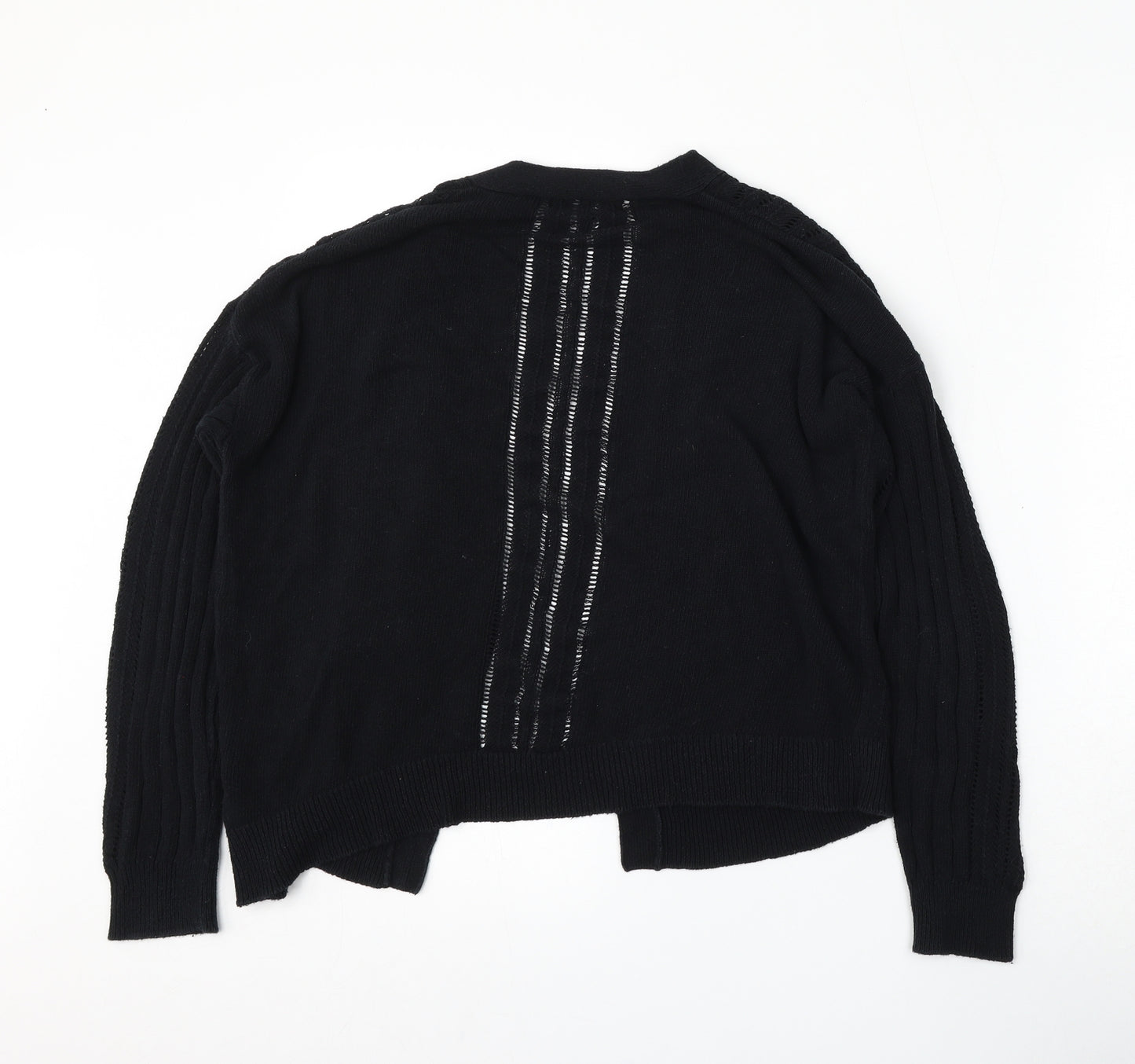 NEXT Womens Black V-Neck  Cotton Cardigan Jumper Size 10