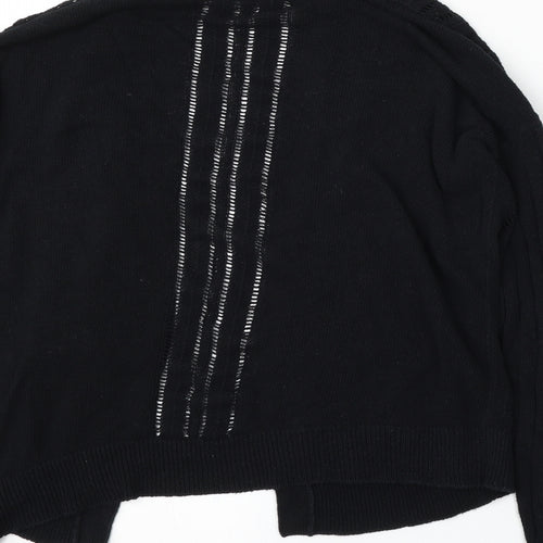 NEXT Womens Black V-Neck  Cotton Cardigan Jumper Size 10