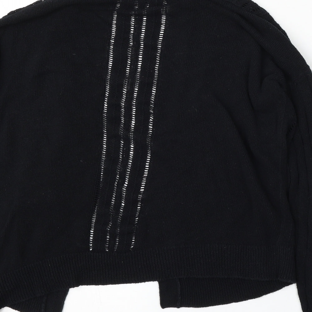 NEXT Womens Black V-Neck  Cotton Cardigan Jumper Size 10