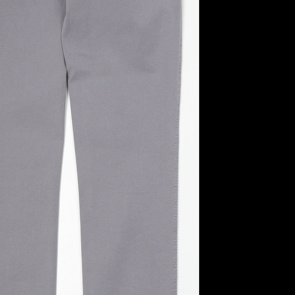 Robell Womens Grey  Cotton Straight Jeans Size 14 L29 in Regular Button