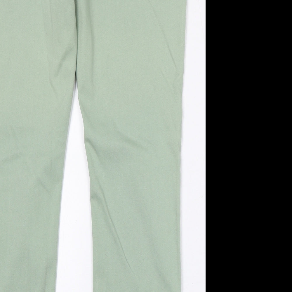 Marks and Spencer Womens Green  Cotton Straight Jeans Size 16 L30 in Regular Button