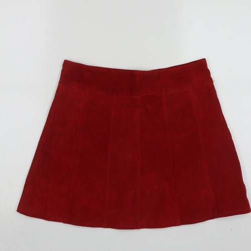 The Outer Edge Womens Red  Polyester A-Line Skirt Size 12   Snap
