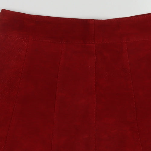 The Outer Edge Womens Red  Polyester A-Line Skirt Size 12   Snap