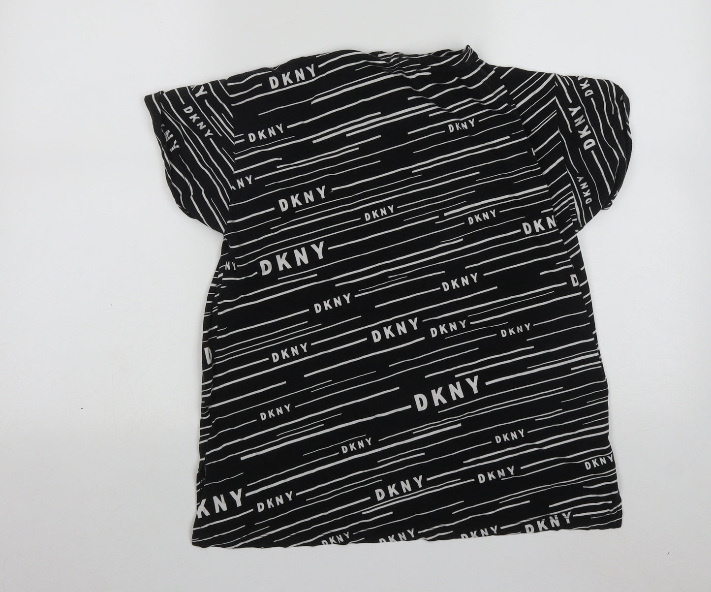 DKNY Womens Black  Polyester Basic T-Shirt Size XS Round Neck
