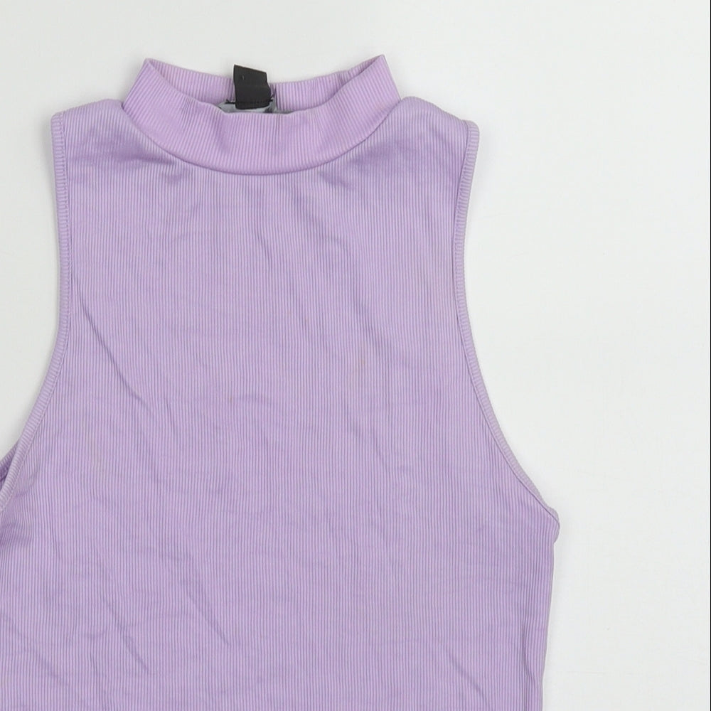 Primark Womens Purple  Polyamide Basic Tank Size S High Neck - Size 10-12