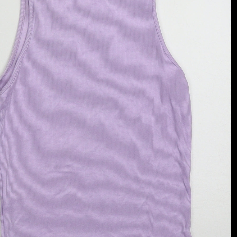 Primark Womens Purple  Polyamide Basic Tank Size S High Neck - Size 10-12
