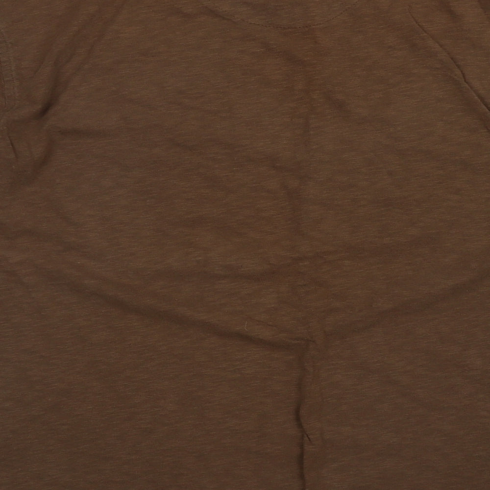 Centered Mens Brown  Cotton Pullover Sweatshirt Size XL