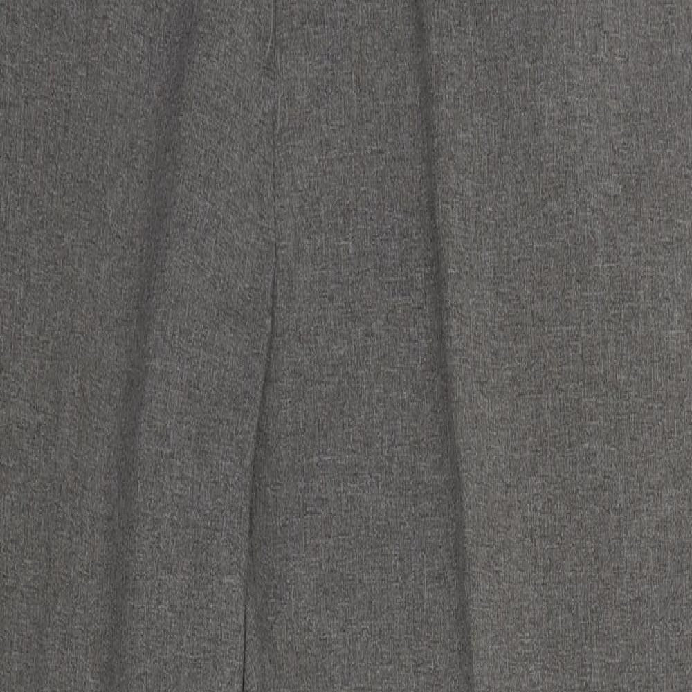 BHS Mens Grey  Polyester Trousers  Size 34 in L28 in Regular Zip