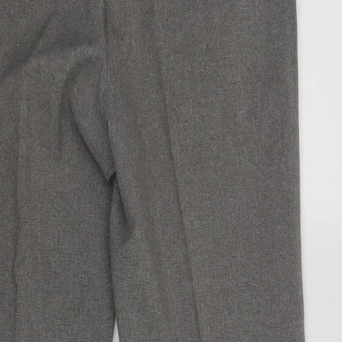 BHS Mens Grey  Polyester Trousers  Size 34 in L28 in Regular Zip