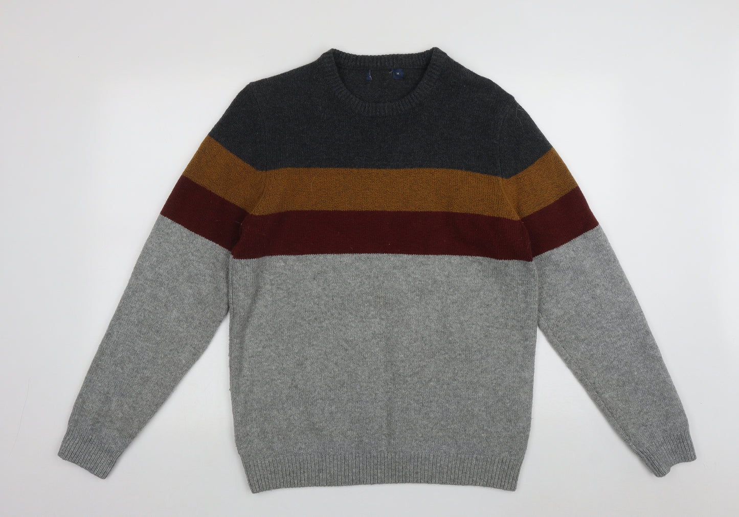 Matalan Mens Multicoloured Round Neck  Polyester Pullover Jumper Size M