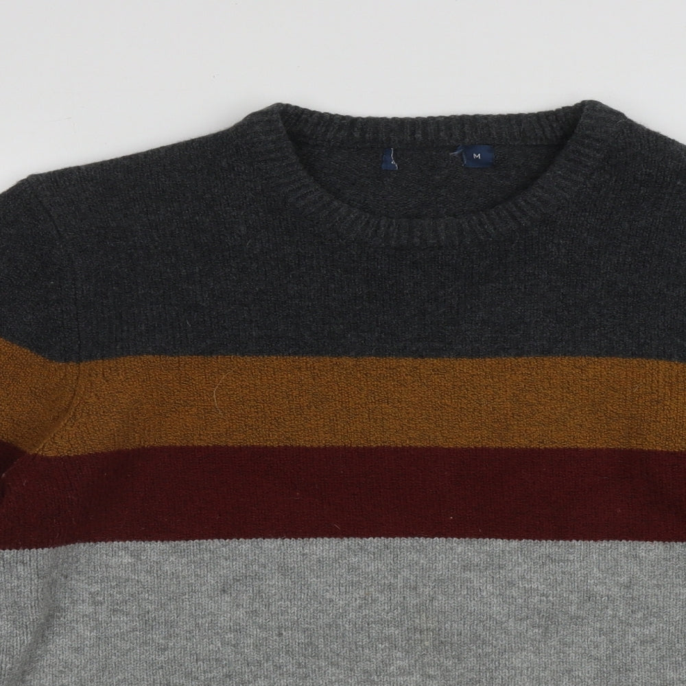 Matalan Mens Multicoloured Round Neck  Polyester Pullover Jumper Size M