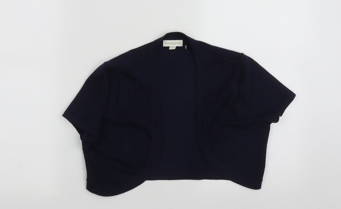 Monsoon Womens Blue Round Neck  Polyester Cardigan Jumper Size M