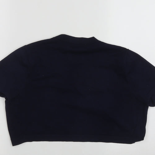 Monsoon Womens Blue Round Neck  Polyester Cardigan Jumper Size M