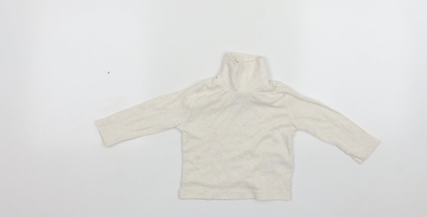 Primark Baby Beige  Cotton Basic Casual Size 6-9 Months Roll Neck