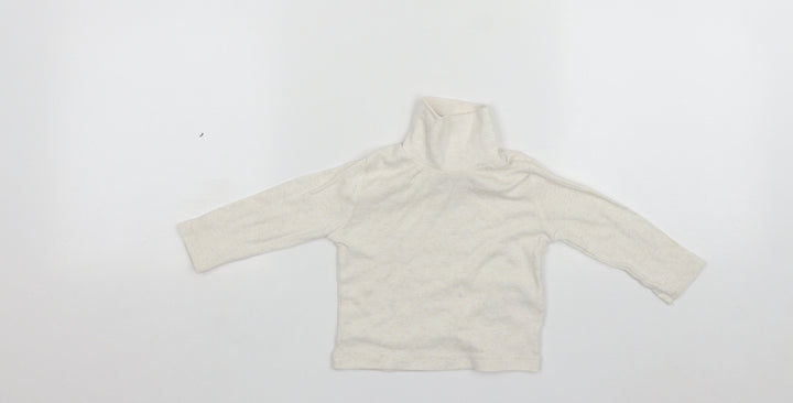 Primark Baby Beige  Cotton Basic Casual Size 6-9 Months Roll Neck