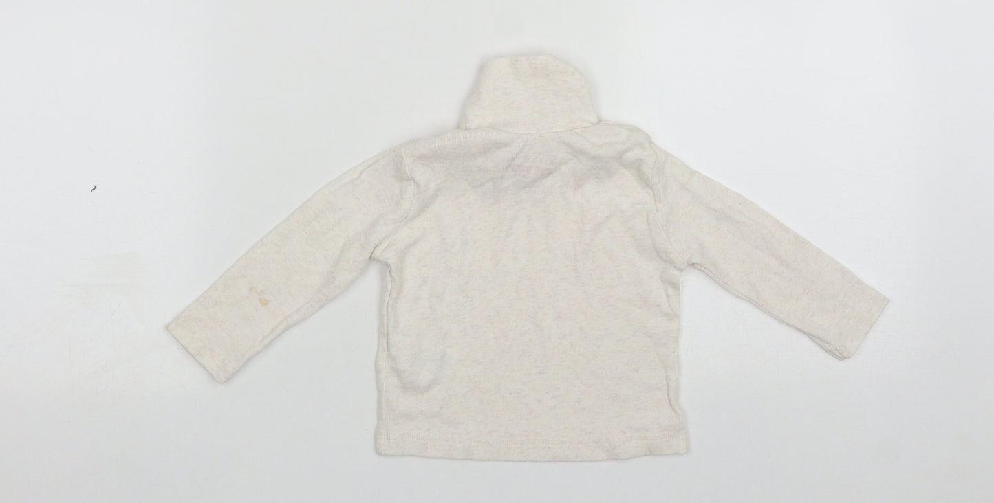 Primark Baby Beige  Cotton Basic Casual Size 6-9 Months Roll Neck